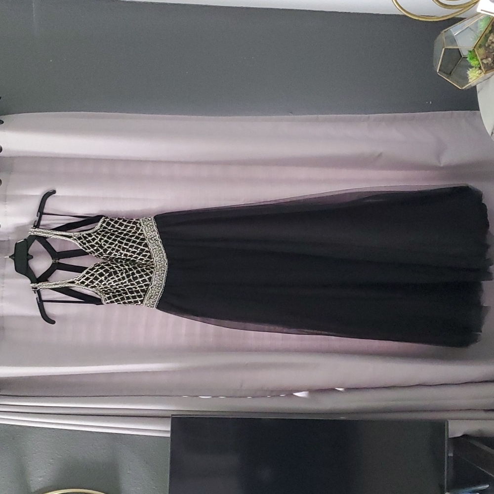 Black w/silver long dress